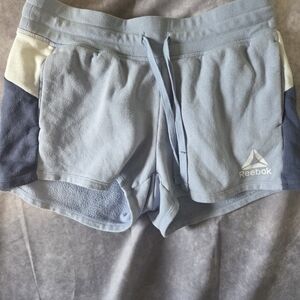 Reebok Blue and Cream Athletic Shorts